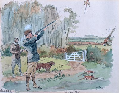 The Month of October: Pheasant Shooting by George Derville Rowlandson